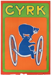  VARIOUS DESIGNERS. Group of 5 Polish circus posters. 1960s-...