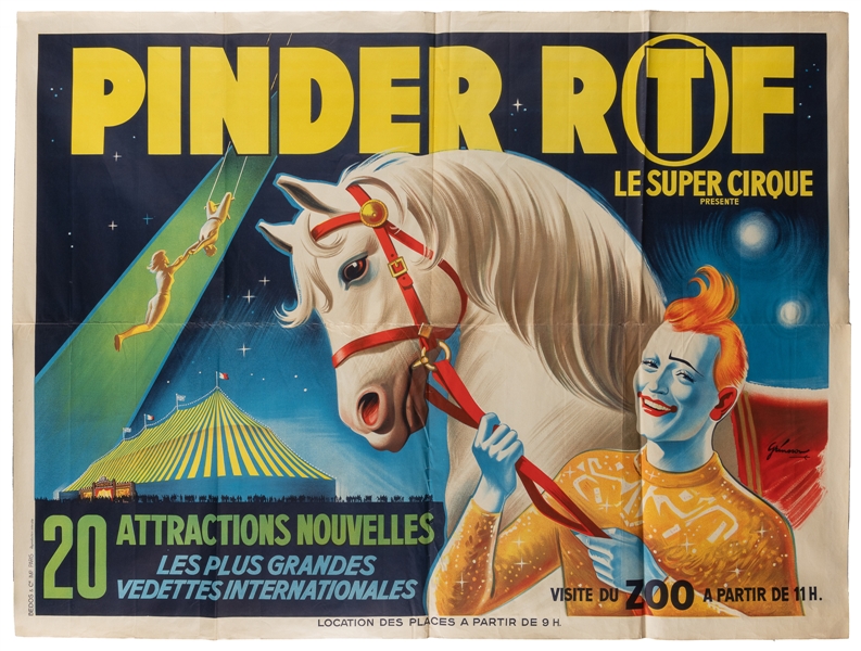  Pinder RTF Super Cirque. Paris: Bedos & Cie, ca. 1950s. Lar...