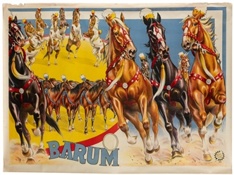  Circus Barum Equestrian Act Poster. Hamburg: Adolph Friedla...