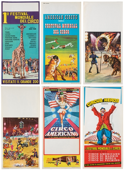  Group of 20 Italian panel circus posters. Milan: Arti Grafi...