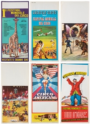  Group of 20 Italian panel circus posters. Milan: Arti Grafi...