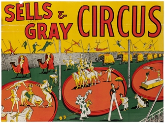  Group of 12 circus posters, prints, and ephemera. Including...