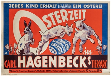  Pair of Carl Hagenbeck's Tierpark Posters. Germany, ca. 193...