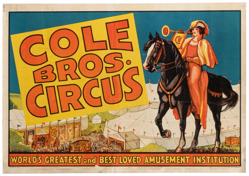  Cole Bros. Circus / Worlds Greatest and Best Loved Amuseme...