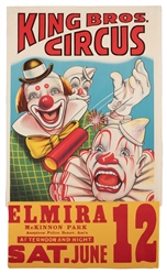  Group of 10 American circus posters. Circa 1950s/60s. Ten c...