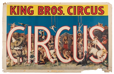  Group of 10 American circus posters. Circa 1950s/60s. Ten c...