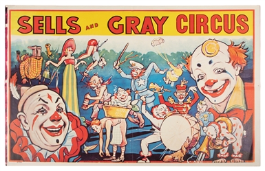  Group of 10 American circus posters. Circa 1950s/60s. Ten c...