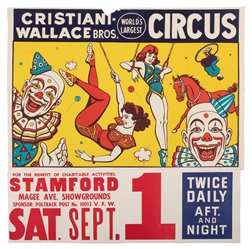  Group of 10 American circus posters. Circa 1950s/60s. Ten c...