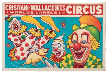  Group of 10 American circus posters. Circa 1950s/60s. Ten c...