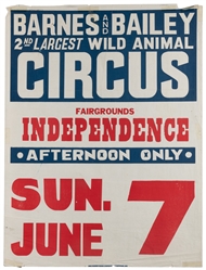  Group of 10 American circus posters. Mid-20th century. Ten ...