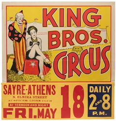  Twelve American circus posters. Twelve color offset and blo...
