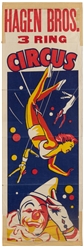  Twelve American circus posters. Twelve color offset and blo...