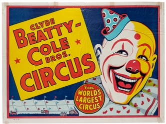  Clyde Beatty and Cole Bros Circus. Group of 10 posters. Ame...