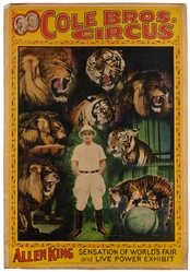  Clyde Beatty and Cole Bros Circus. Group of 10 posters. Ame...