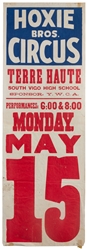  Hoxie Bros. Circus. Group of 10 posters. Circa 1950s/60s. C...