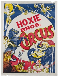  Hoxie Bros. Circus. Group of 10 posters. Circa 1950s/60s. C...