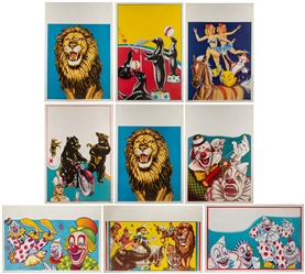 Lot of 10 Circus Stock Posters. 1960s/70s. Ten offset litho...