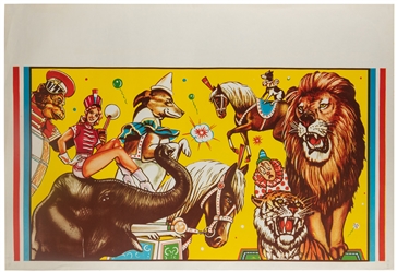  Lot of 10 Circus Stock Posters. 1960s/70s. Ten offset litho...