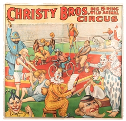  Christy Bros. Big 5 Ring Wild Animal Circus. Billboard-size...