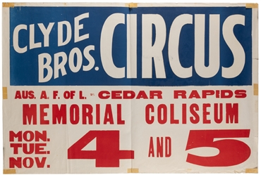  Clyde Beatty and Cole Bros. Circus Posters. Group of 15 pos...