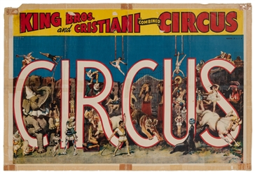  Ten Assorted Circus Posters. V.p., ca. mid-20th century. Ci...