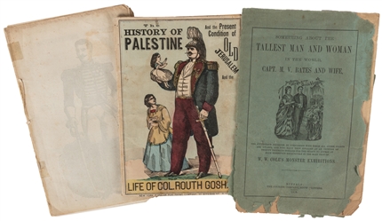  [SIDESHOW GIANTS]. Group of 3 Booklets About Sideshow Giant...