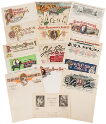  [CIRCUS LETTERHEAD]. Group of Over 200 Sheets of Stationery...