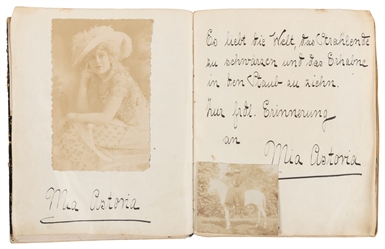  Scrapbook of European variety and circus artists autograph...