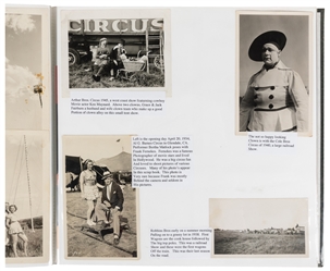  Three binders of American circus ephemera and photos. Circa...