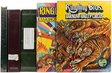  Three binders of American circus ephemera and photos. Circa...