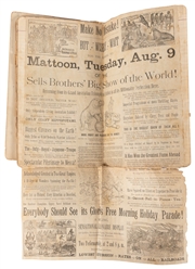  Scrapbook of 19th century circus and theatrical ephemera. M...
