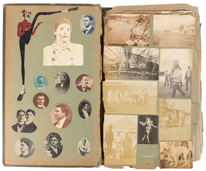  An Early 20th Century Circus Snapshot and Ephemera Scrapboo...