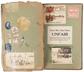  An Early 20th Century Circus Snapshot and Ephemera Scrapboo...