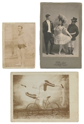  [CIRCUS]. Group of 3 Cabinet Cards and a Boudoir Cabinet Ca...