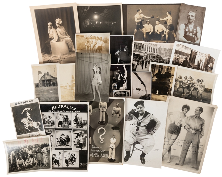  Group of Nearly 50 Photographs of Circus Acts or Assorted O...