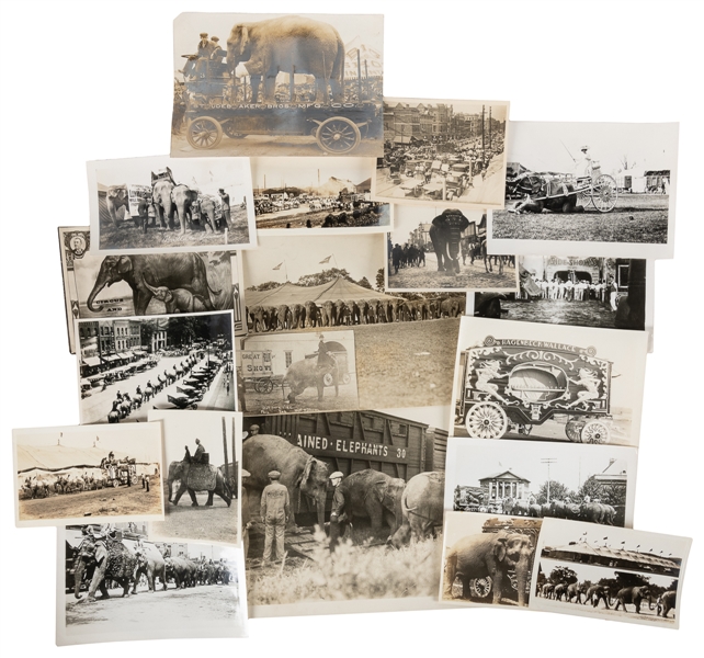  [HAGENBECK – WALLACE CIRCUS]. Group of Nearly 30 Photos of ...