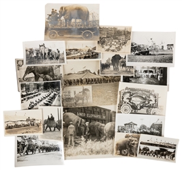  [HAGENBECK – WALLACE CIRCUS]. Group of Nearly 30 Photos of ...