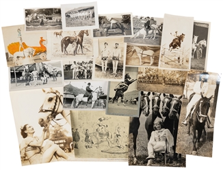  [HORSES]. Group of Nearly 40 Photos of Horses or Horse Acts...