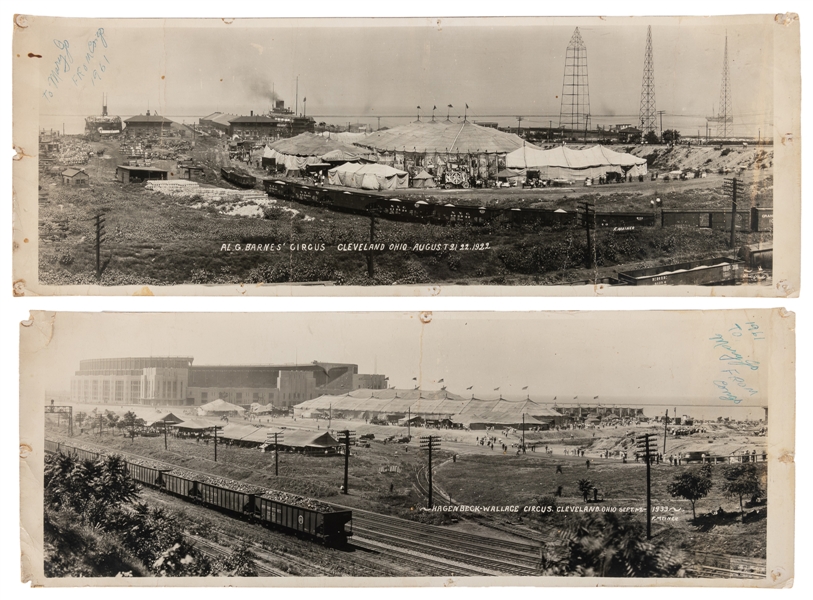  [MEINER, F., photographer]. Pair of Panoramic Photographs o...