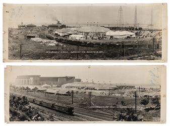  [MEINER, F., photographer]. Pair of Panoramic Photographs o...