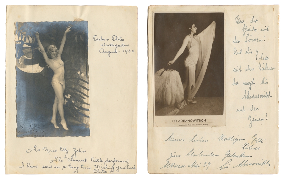  [SCRAPBOOK]. Disbound Leaves of an Early German Circus Scra...