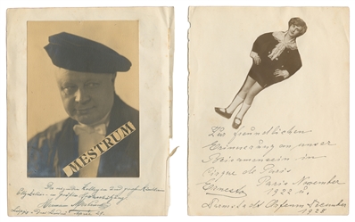  [SCRAPBOOK]. Disbound Leaves of an Early German Circus Scra...