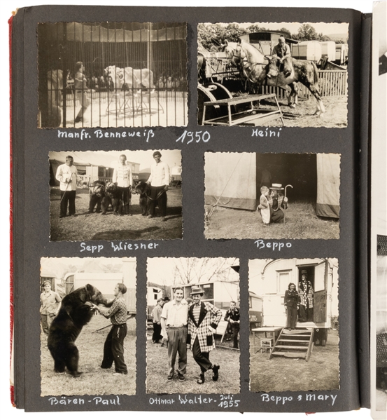  [WALLENDA, Beppo and Mary]. Photo Album of Nearly 150 Snaps...