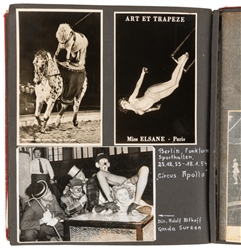  [WALLENDA, Beppo and Mary]. Photo Album of Nearly 150 Snaps...
