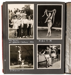  [WALLENDA, Beppo and Mary]. Photo Album of Nearly 150 Snaps...