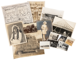  Group of assorted circus photographs. American, ca. 1930s-5...