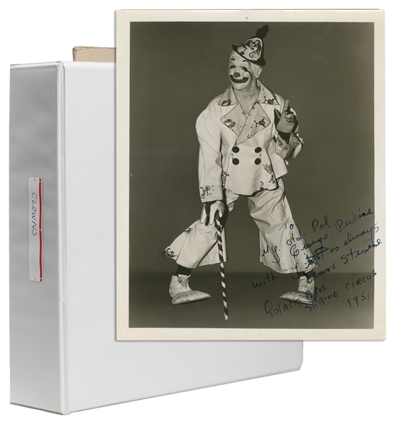  Collection of circus and clown photographs. Approximately 1...