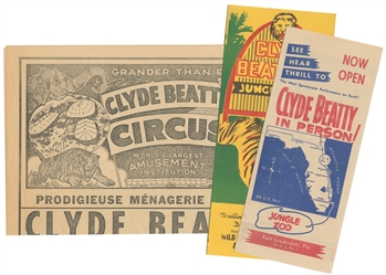  Clyde Beatty-Cole Bros Circus Photo Album and Ephemera. Cir...