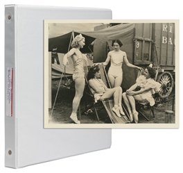  Album of circus performers and personnel photographs. Appro...