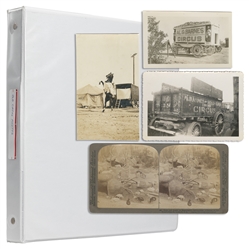  Album of American circus snapshots and postcards. Circa 193...